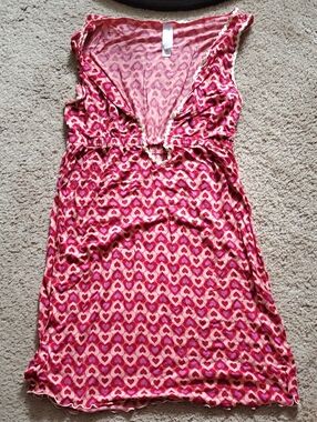 Xhilaration Pink & Red Heart-Print Sleeveless Sleepwear